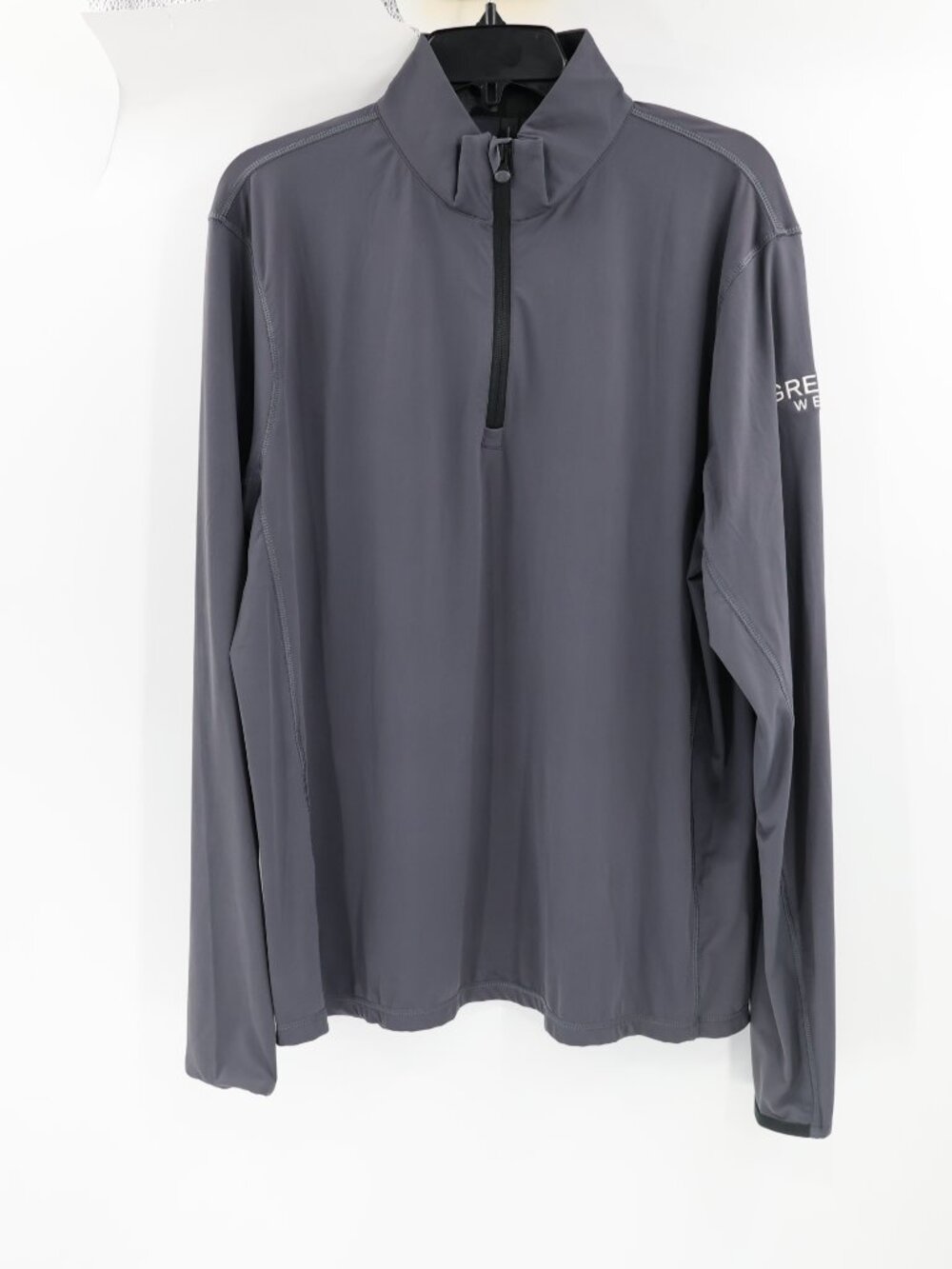 Greyson Pullover Mens large Golf Quarter Zip Cooling Performance Shirt gray 1/4